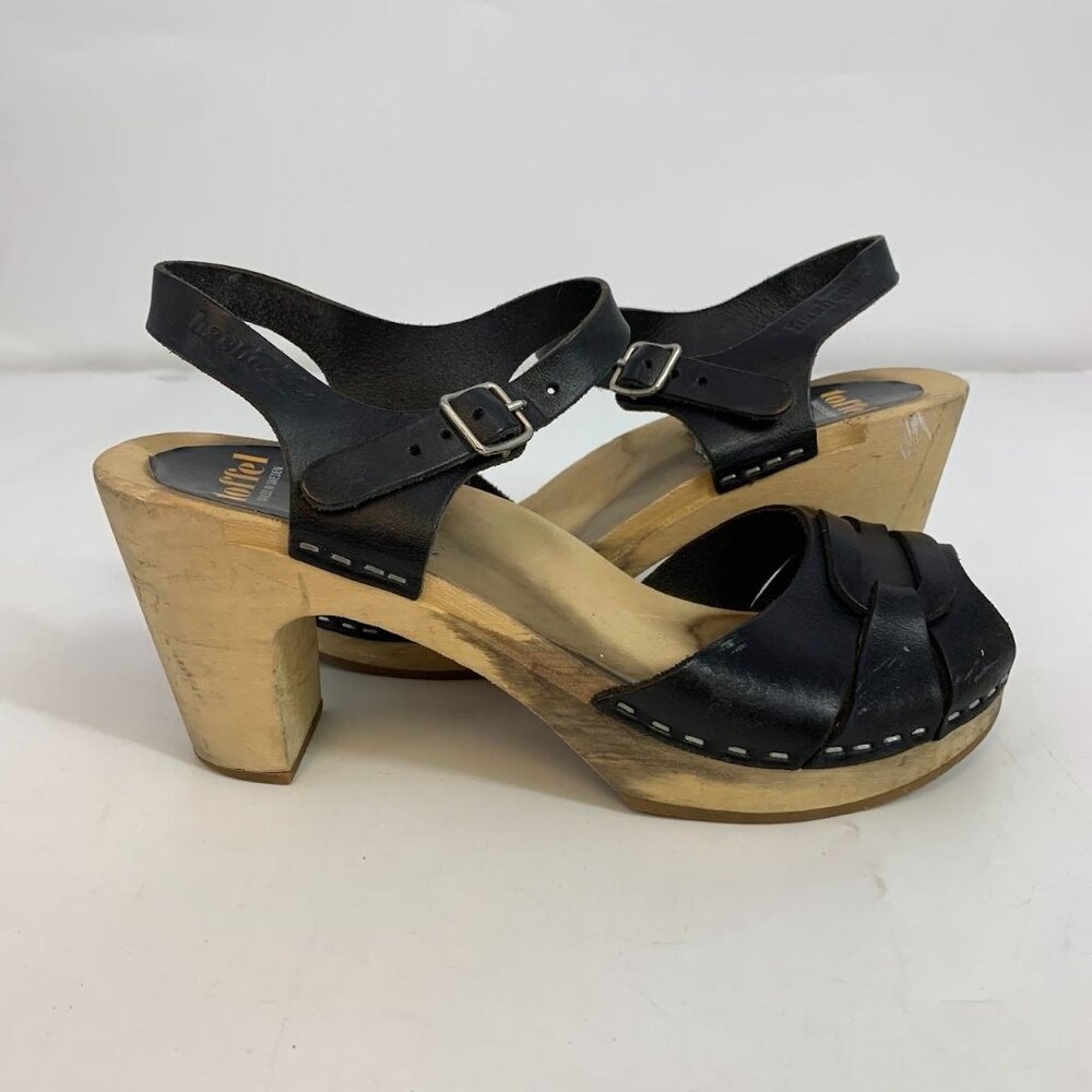 Swedish Hasbeens Women's Merci Leather Crossover Open Toe Sandals Size 8/38‎ - Picture 6 of 13